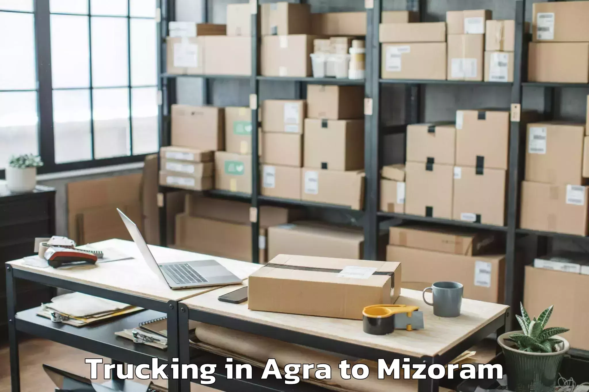 Top Agra to Zawlnuam Trucking Available